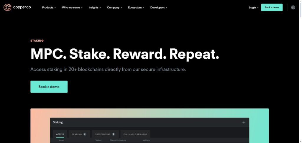 Copper Institutional Staking