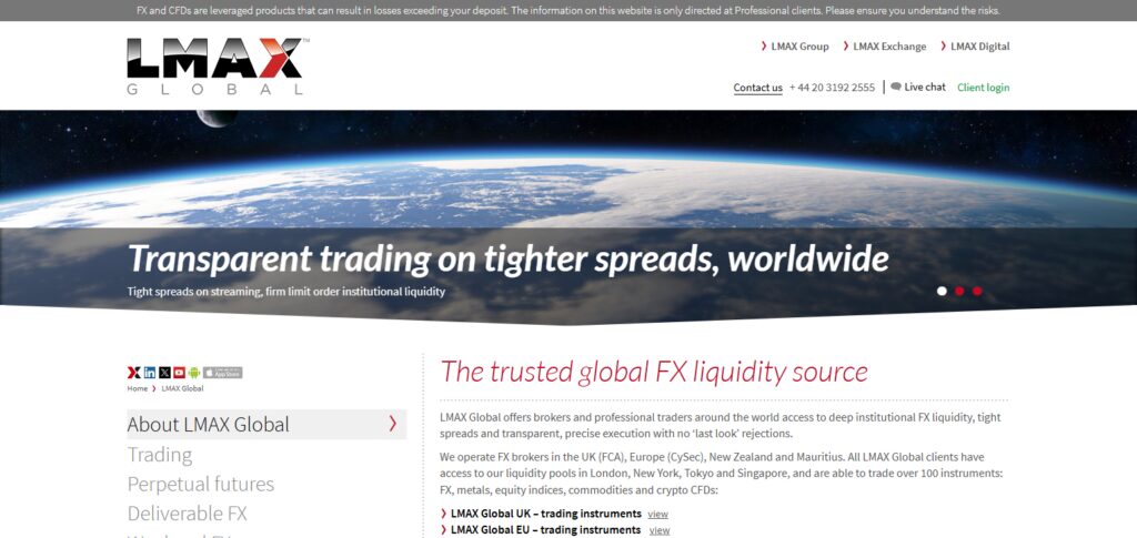 LMAX Global – Best Forex Brokers with Multi-Prime Liquidity Access