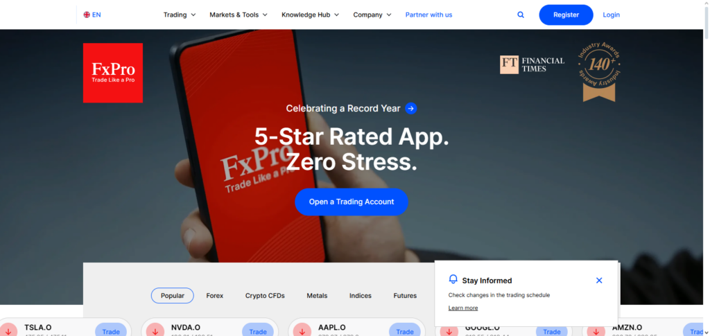 10 Best Forex Brokers for Prop Desk White-Labeling in 2026 5 FxPro Institutional