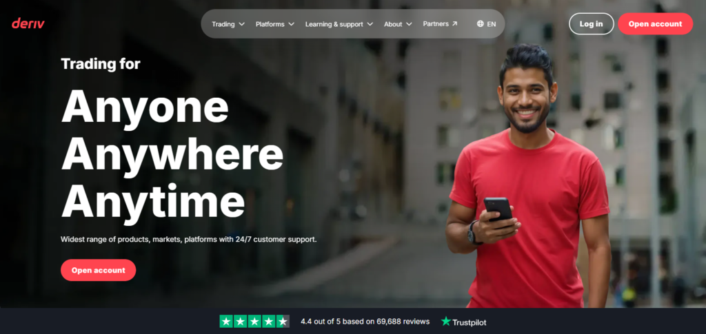 Deriv – P2P Mobile Money & Numerous Platforms