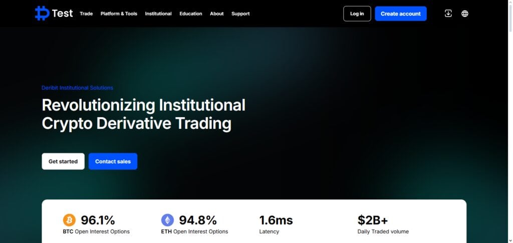 Deribit Institutional