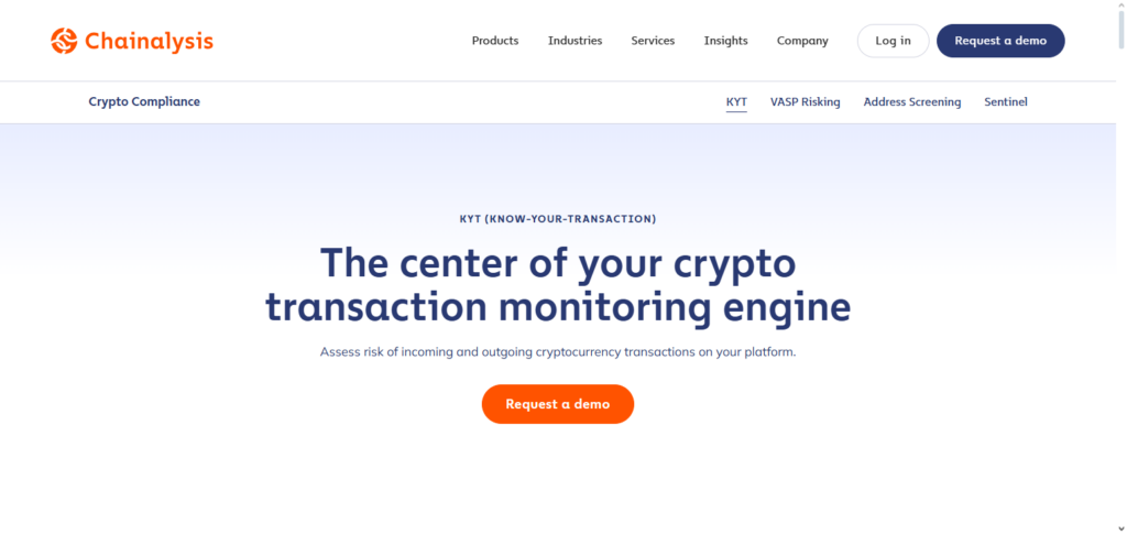 10 Best AI Risk Management Platforms for Digital Asset Firms 2 Chainalysis KYT