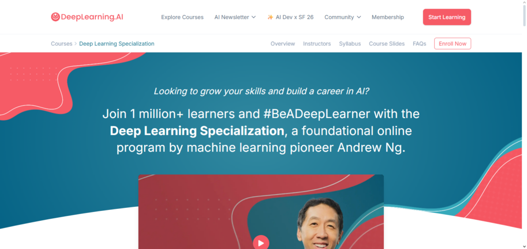 10 Best AI Courses for High-Paying Careers in 2025 4 Deep Learning Specialization