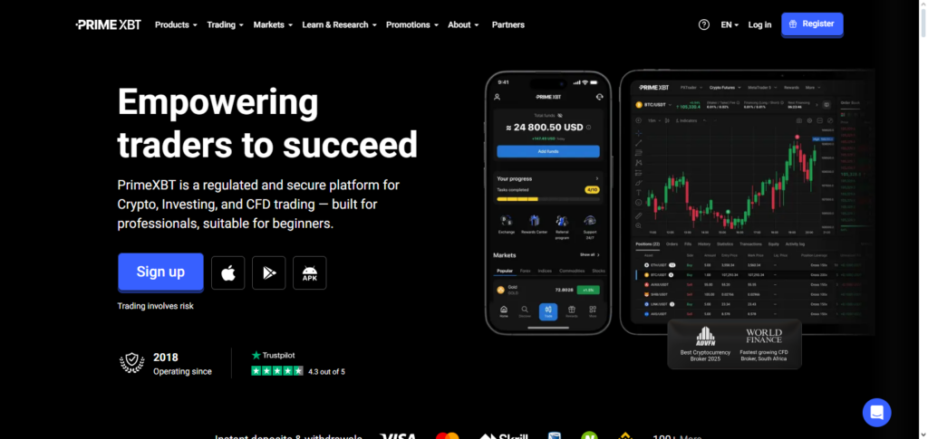 10 Best Brokerage-as-a-Service Solutions for Web3 Companies in 2026 9 PrimeXBT Institutional