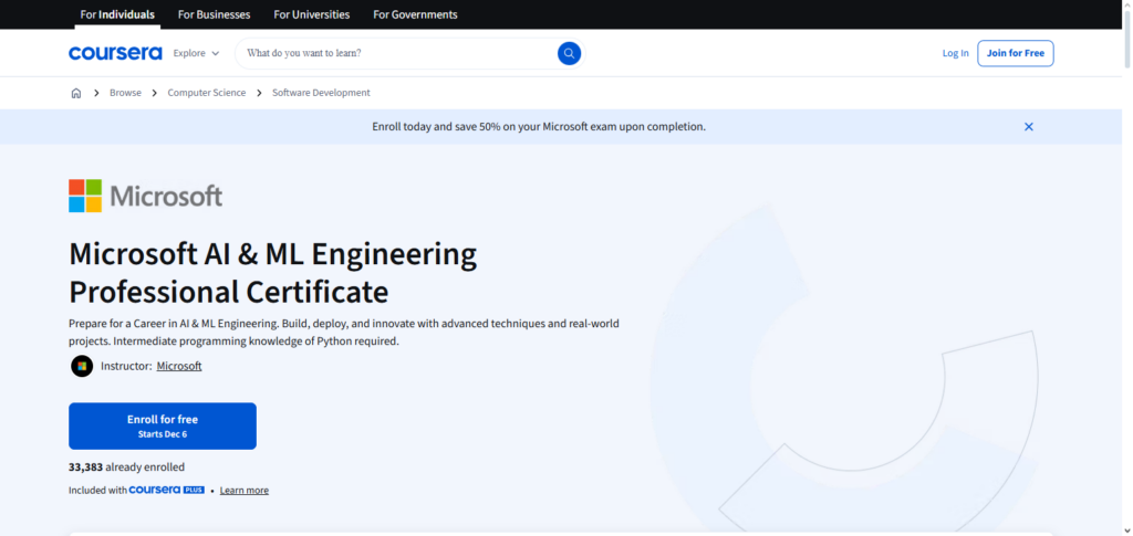10 Best AI Courses for High-Paying Careers in 2025 9 AI & ML Professional Certificate
