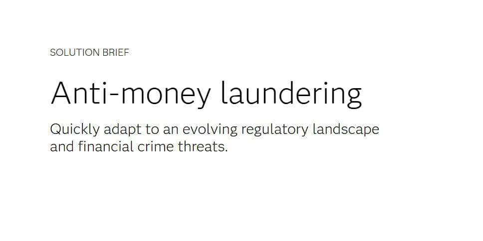 SAS Anti-Money Laundering.