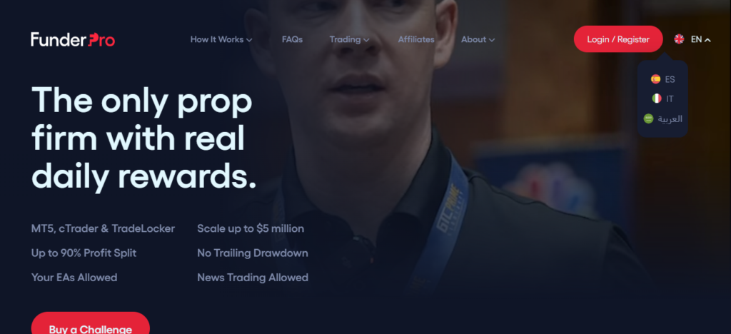 10 Best Prop Firms With Daily/Weekly Payout Options 3 FunderPro