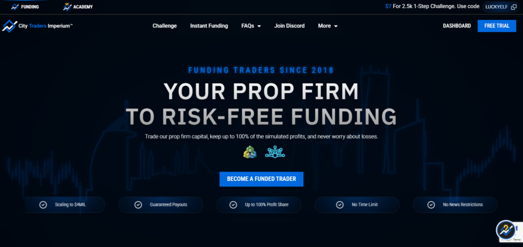 10 Best Prop Firms for Swing Traders in 2026 10 City Traders Imperium (CTI)