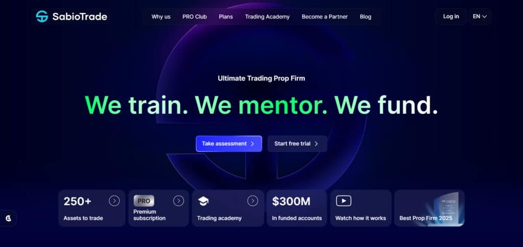 SabioTrade: Funding As High As $1,000,000 | Profit Split As High As 85%