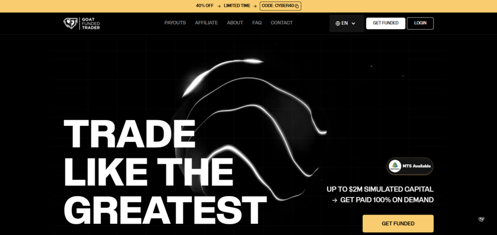 10 Best Prop Firms for Experienced Full-Time Traders 9 Goat Funded Trader