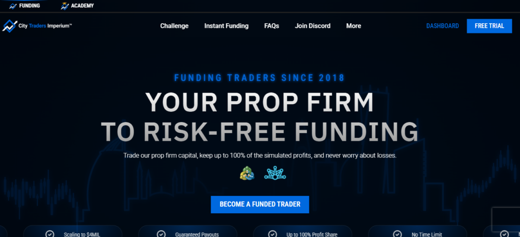 10 Top Prop Firms with Funding & Profit-Sharing for Traders 7 City Traders Imperium (CTI)