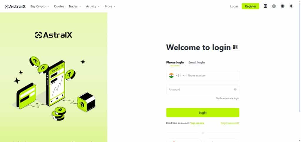 Click on “Sign Up” or “Create Account”