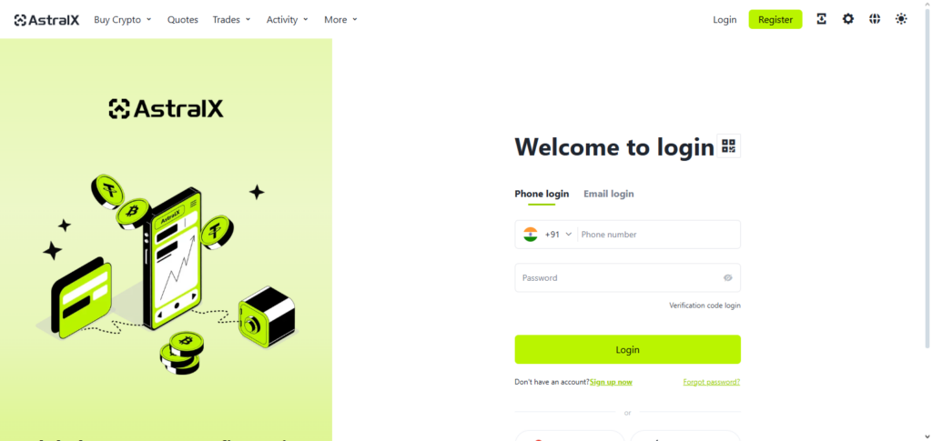 Astraix Exchange: Secure Crypto Trading Platform 3 Click on “Sign Up” or “Create Account”
