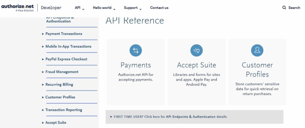 Authorize.Net API