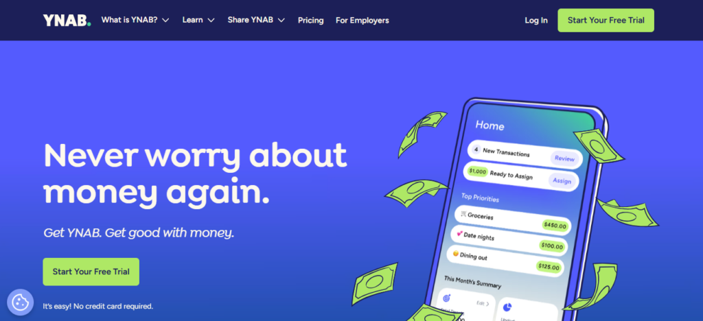10 Best Autonomous Finance Tools For Smart Money Management 9 YNAB (You Need A Budget)