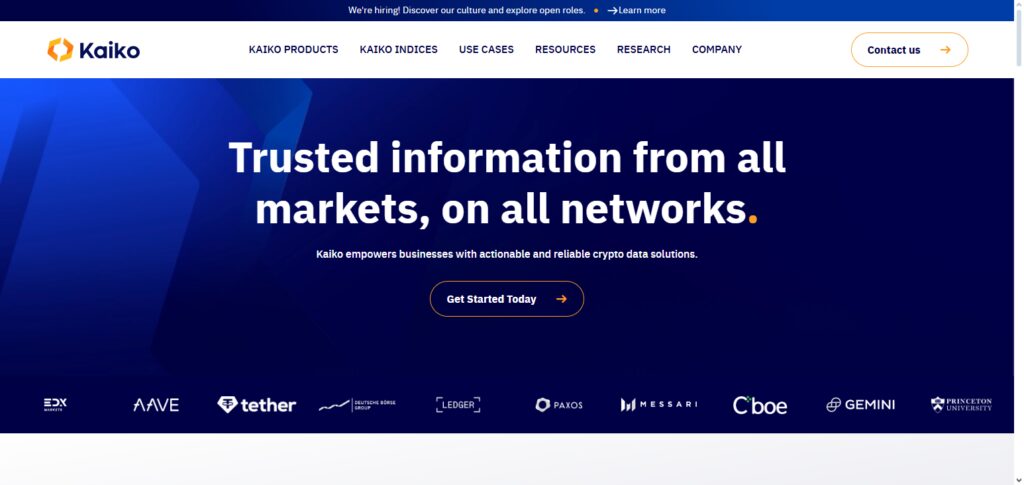 10 Best AI Agents Alternatives for Automated DeFi Trading 9 Kaiko AI Agents
