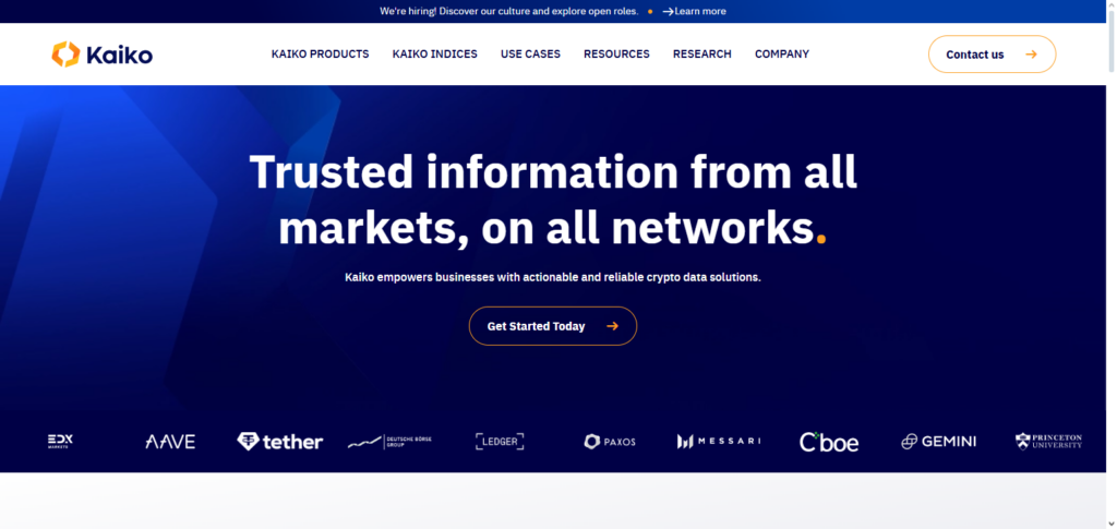 10 Best AI Agents Alternatives for Automated DeFi Trading 9 Kaiko AI Agents