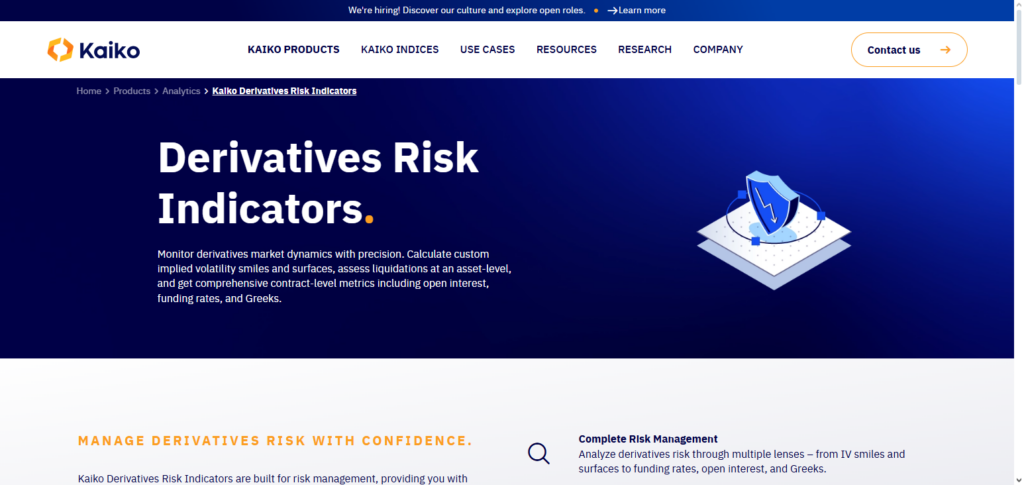 10 Best CoinGlass Alternatives for Derivatives Data 3 Kaiko Derivatives Data