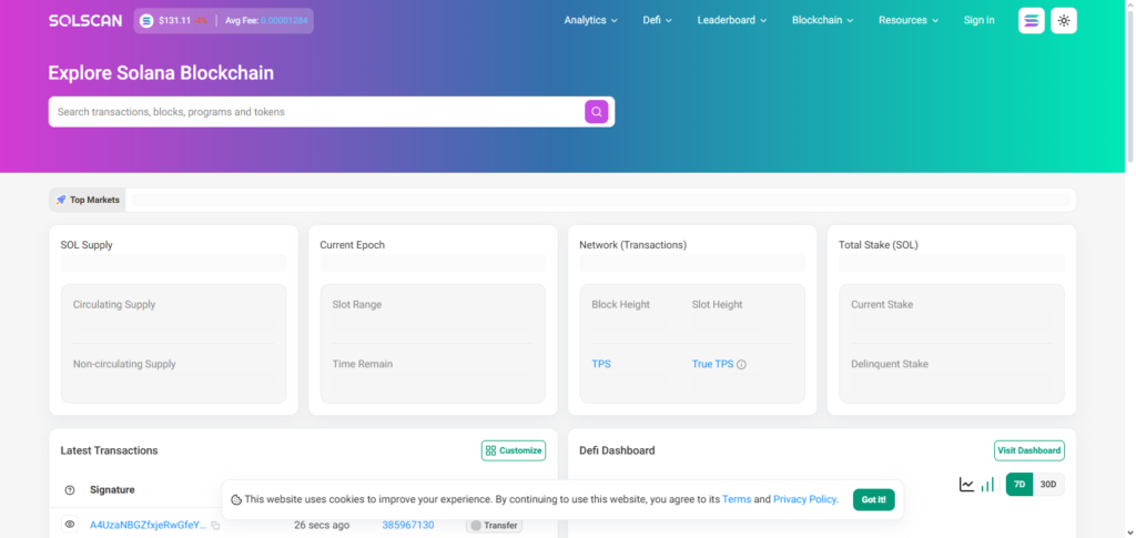10 Best SonarWatch alternatives for Solana portfolios 2 Solscan