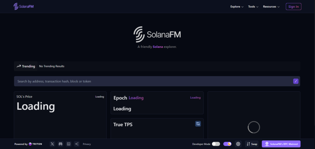 10 Best SonarWatch alternatives for Solana portfolios 6 SolanaFM
