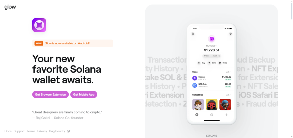 10 Best SonarWatch alternatives for Solana portfolios 8 Glow Wallet