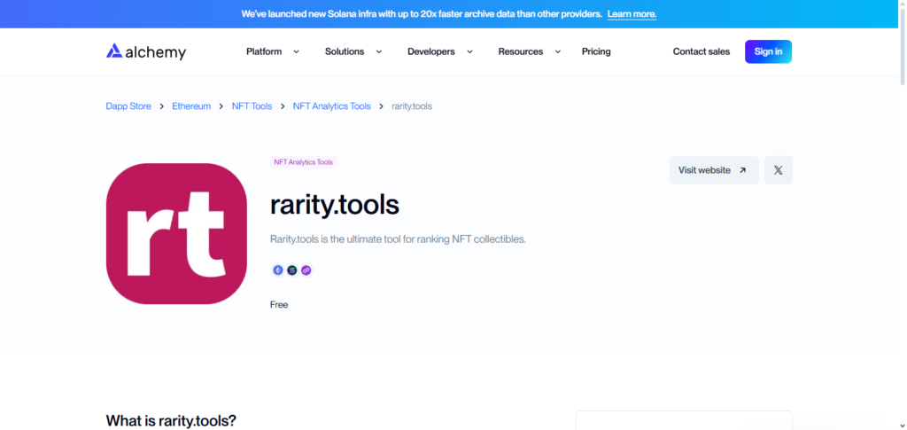 10 Best Ninjalerts alternatives for NFT tracking 5 Rarity Tools