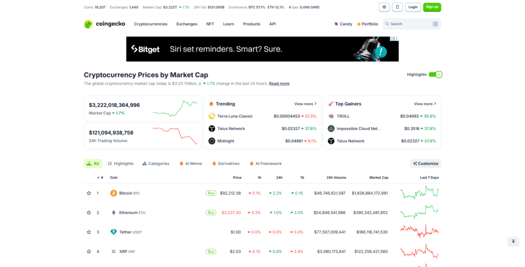 10 Best Tools to Track Real-Time Crypto On-Chain Alerts 10 CoinGecko