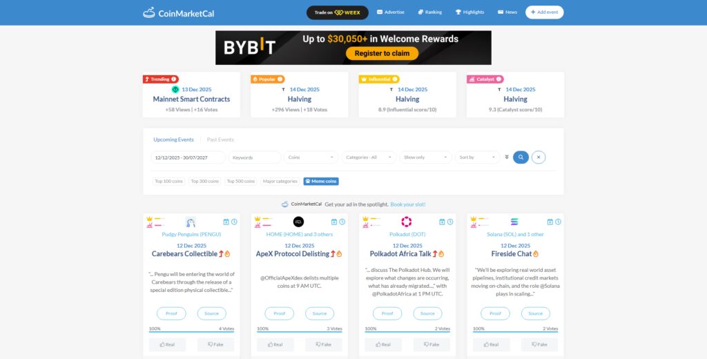CoinMarketCal