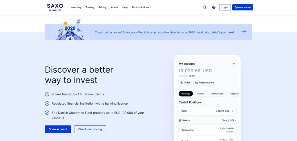 10 Best Forex Brokers With Guaranteed Stop-Loss Protection in 2026 9 Saxo Bank