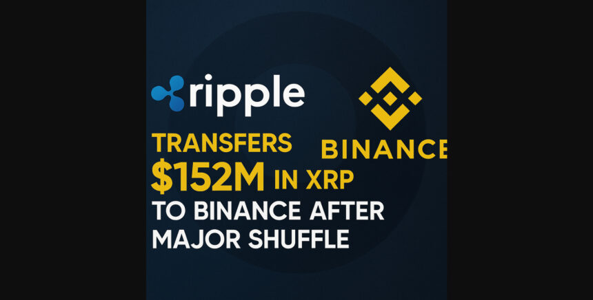 Ripple Transfers $152M in XRP to Binance After Major Shuffle