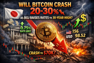 Will Bitcoin Crash 20-30% as BOJ Raises Rates to 30-Year High?