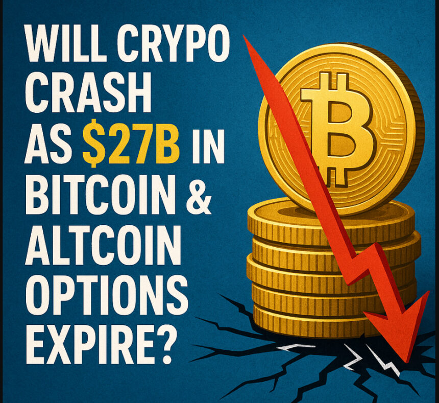 Will Crypto Crash as $27B in Bitcoin & Altcoin Options Expire?