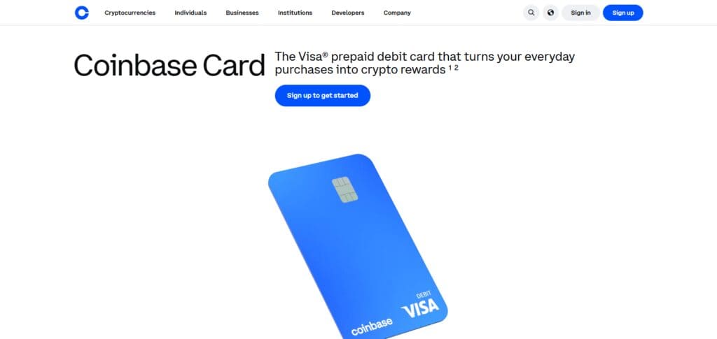 Coinbase Card (Visa Debit – Coinbase)