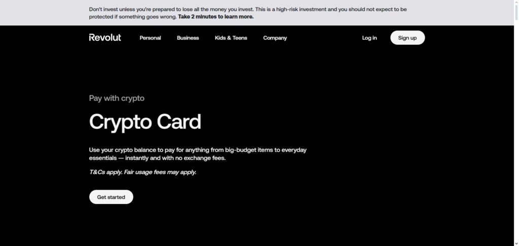  Revolut Card (Crypto Enabled)