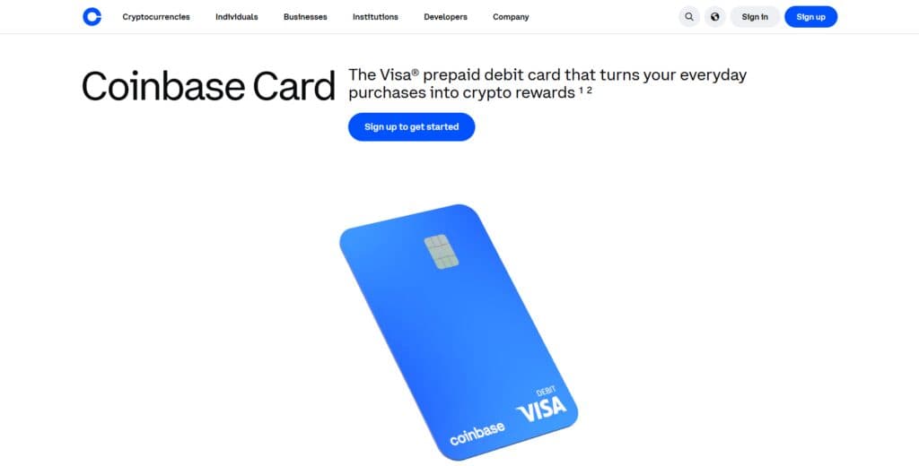 Coinbase Card — SpectroCoin Card Alternative
