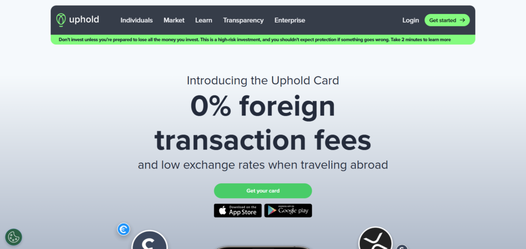 AdvCash Crypto Card Alternatives — Uphold Card