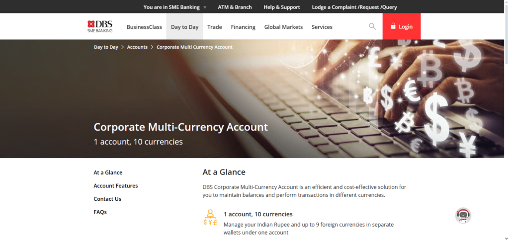 DBS Bank Multi-Currency Account