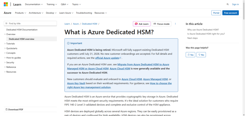 10 Best HSMs for Crypto Startups to Secure Digital Assets 6 Microsoft Azure Dedicated HSM