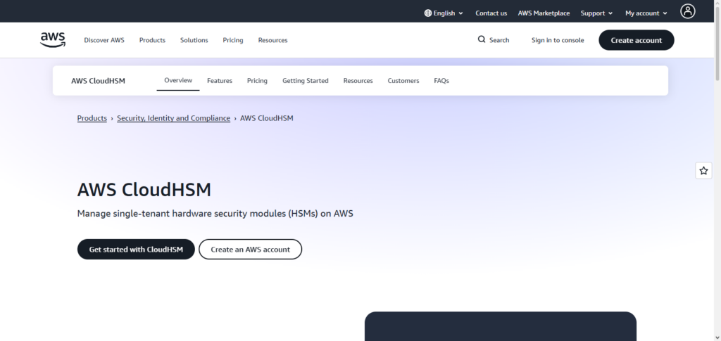 10 Best HSMs for Crypto Startups to Secure Digital Assets 5 AWS CloudHSM