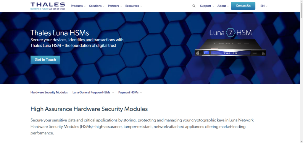 10 Best HSMs for Crypto Startups to Secure Digital Assets 2 Thales Luna HSM