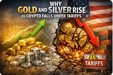 Why Gold and Silver Rise as Crypto Falls Under Tariffs