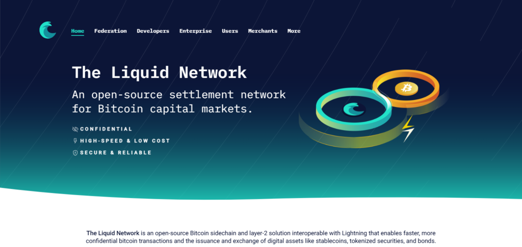 10 Best Bitcoin Layer-2 Solutions for Fast & Cheap BTC Payments 3 Liquid Network