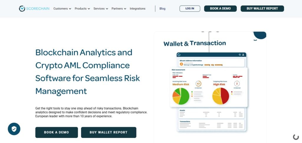 Scorechain — Best Crypto Compliance Tools for Non-Custodial Wallets.