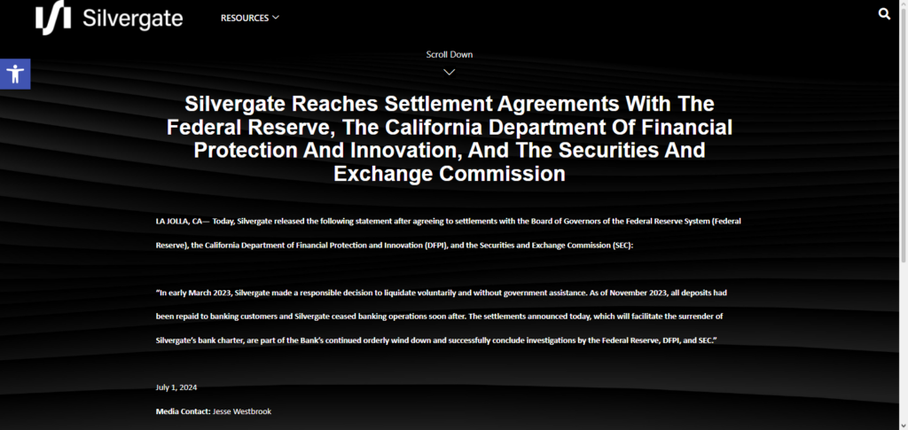 10 Best Crypto-Friendly Banks for Corporate Treasury 2026 10 Silvergate Bank