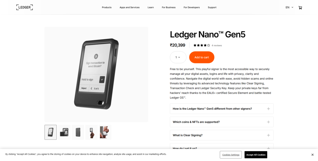Ledger Nano Gen5 Pros & Cons