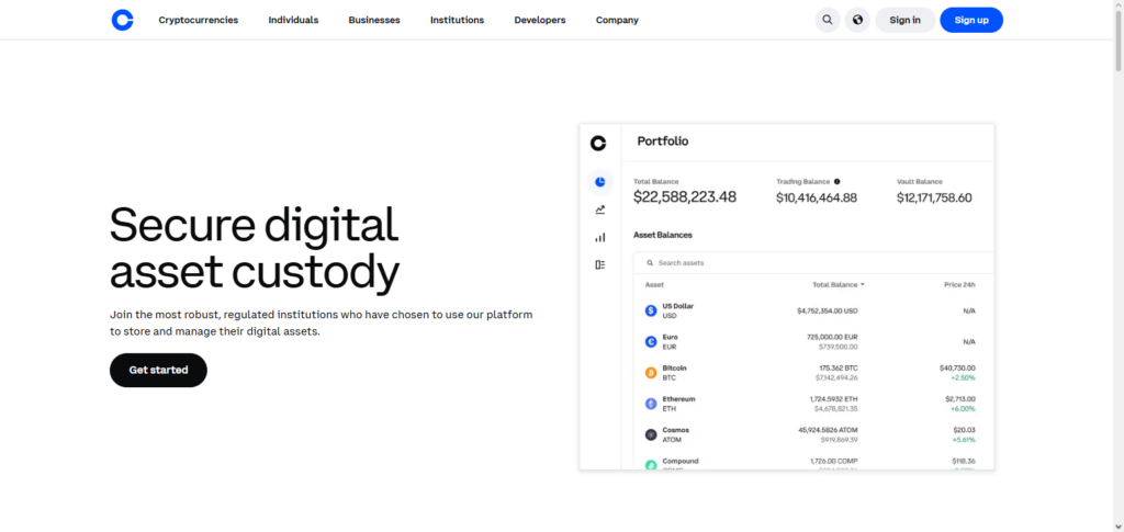 10 Top Institutional Crypto Custodians for HNW Portfolios 2 Coinbase Custody