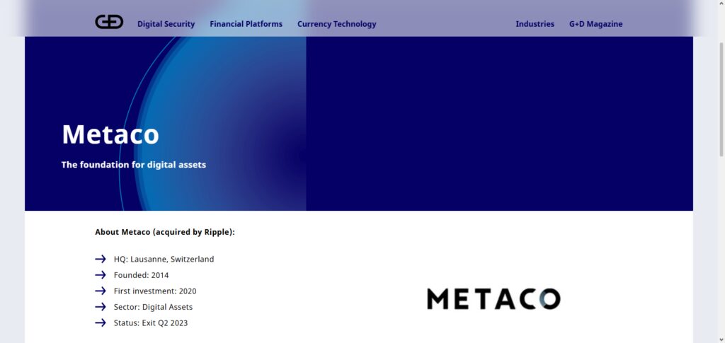 Metaco (Ripple-owned)