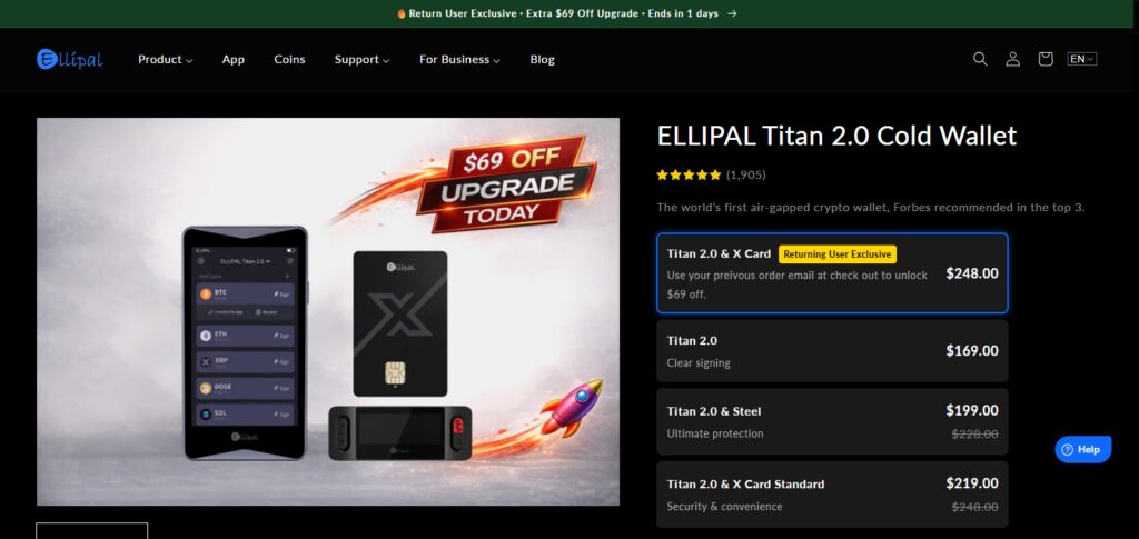 11 Best OneKey Pro Hardware Alternatives for Secure Crypto 7 Ellipal Titan 2.0 (local business)