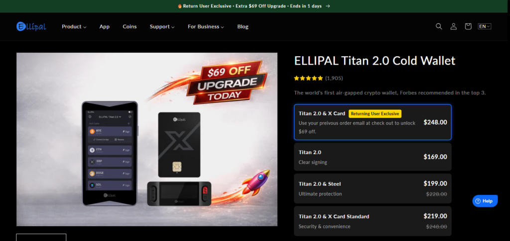 10 Best OneKey Pro Hardware Alternatives for Secure Crypto 7 Ellipal Titan 2.0 (local business)