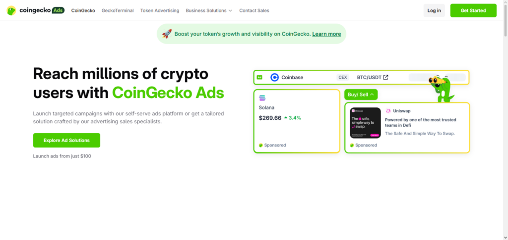 10 Best Cointraffic Alternatives for Crypto Marketing 10 CoinGecko Ads